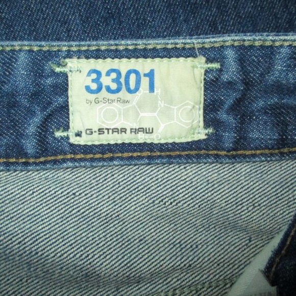 G-STAR RAW 3301 Selvedge Tapered Jeans Sz 34x31 - Picture 4 of 10